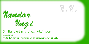 nandor ungi business card